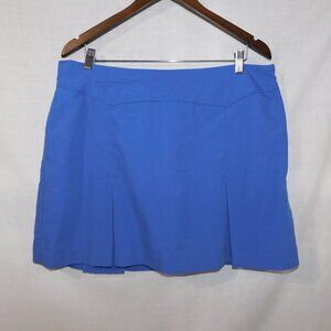 IZOD Golf Womens 12 Blue Pleated Skort Skirt w Shorts Tennis